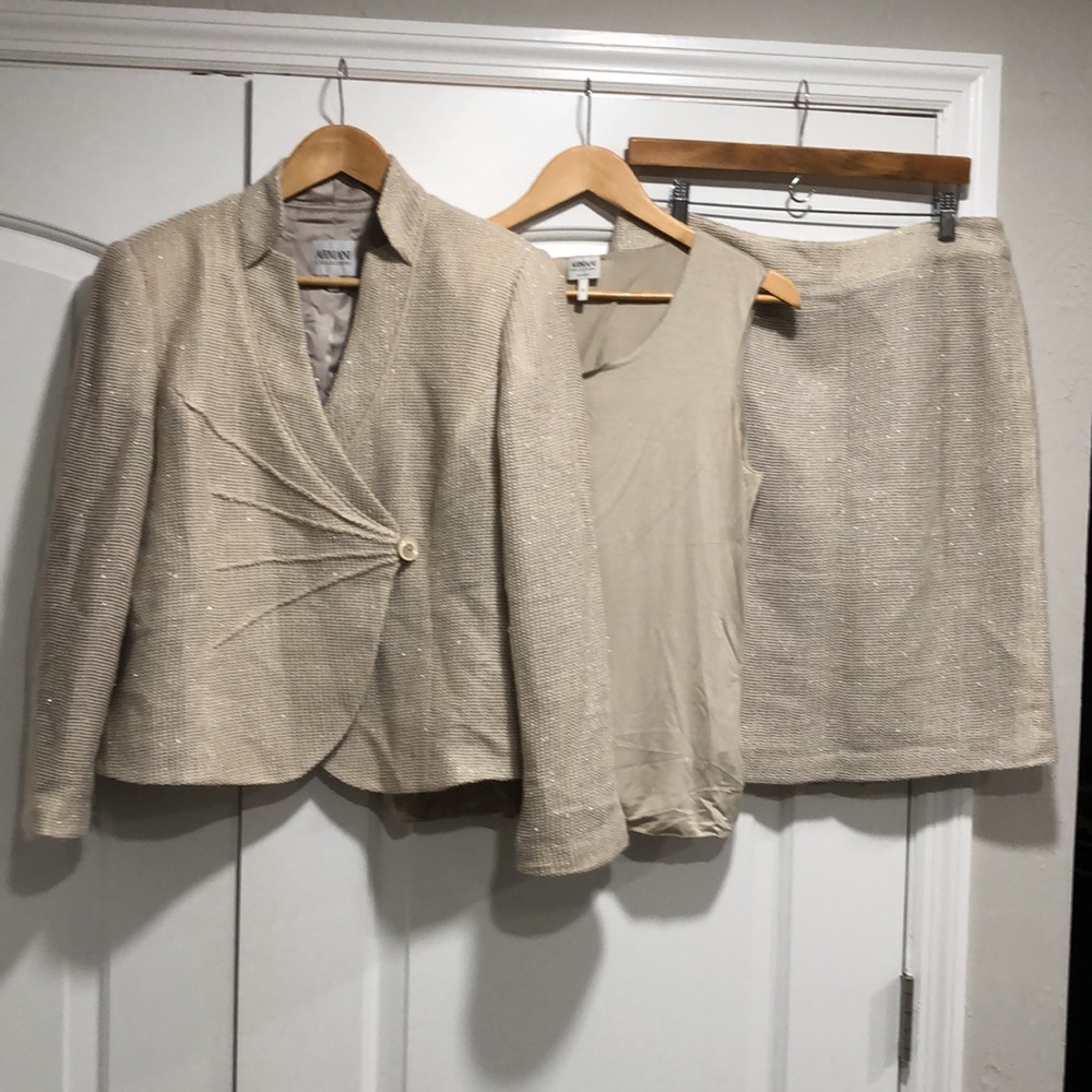 ARMANI COLLEZIONI Blazer, Top & Skirt 3-piece Set - Picture 3 of 16